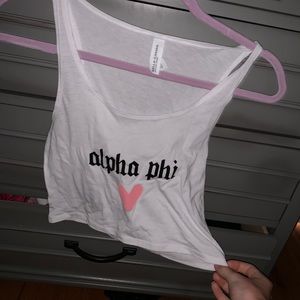 Alpha phi cropped tank brand new